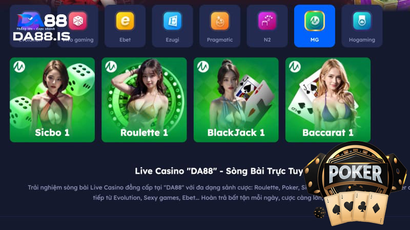 Trò chơi tại casino online rất đa dạng.